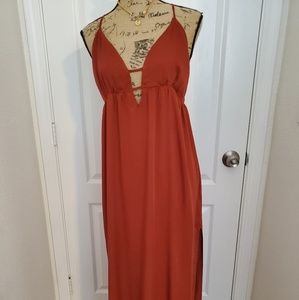 Forever 21 long dress maroon color